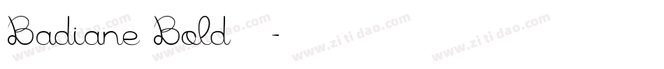 Badiane Bold手机版字体转换